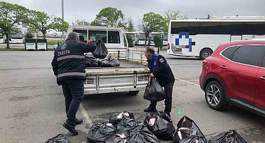 Samsun'da uygunsuz şartlarda taşınan 500 kilo iç yağına el konuldu