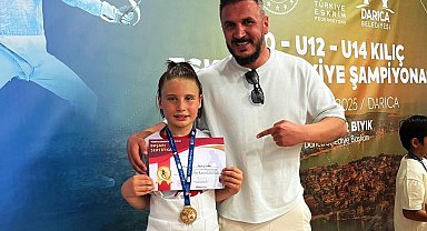 Samsunlu minik eskrimci gözünü olimpiyatlara dikti