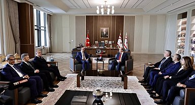 Sanayi ve Teknoloji Bakanı Kacır, KKTC Cumhurbaşkanı Tatar ile bir araya geldi