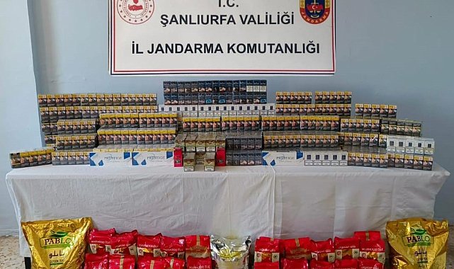 Şanlıurfa'da kaçak çay ve sigara ele geçirildi
