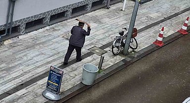 Şehir merkezinde dolu yağışı etkili oldu