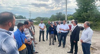 Serik'te dolu tarım arazilerine zarar verdi, hasar tespit çalışması başlatıldı