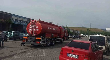 Seydişehir'de oto tamirhanesinde yangın paniği