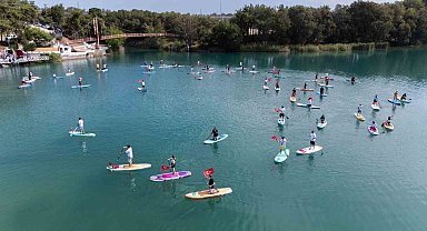 Seyhan Nehri'nde kano ve kürek sörfü keyfi