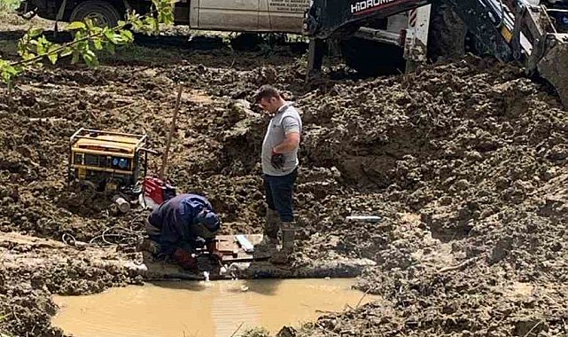 Sinop'ta ana isale hattı patladı, 6 köy 2 gün susuz kaldı