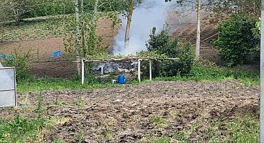 Sinop'ta tarlada yangın paniği