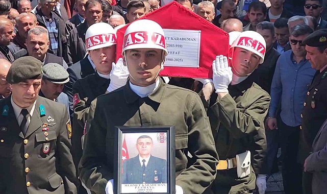 Şırnak'ta kalp krizi sonucu vefat eden uzman çavuş son yolculuğuna uğurlandı