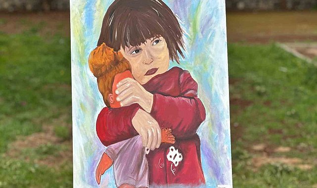Siverek'te ortaokul öğrencilerinden Gazze temalı resim sergisi