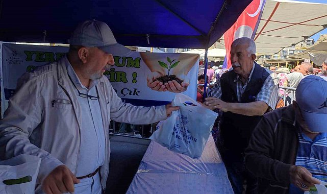 Söke'de 40 bin ata tohumu fidesi dağıtıldı