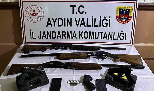 Söke'deki operasyonda tabanca ve tüfek ele geçirildi