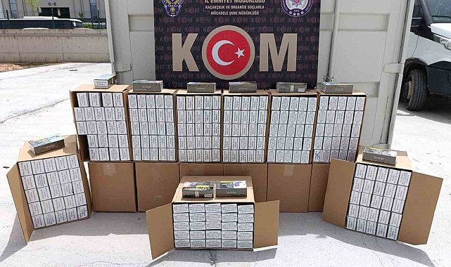 Şüphe üzerine durdurulan araçta binlerce makaron ele geçirildi