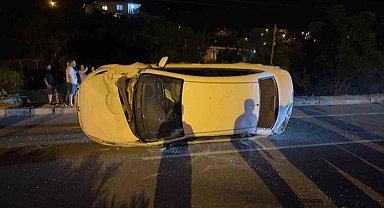 Takla atan araçtan burnu bile kanamadan çıktı