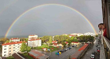 Tatvan semalarında gökkuşağı manzarası mest etti