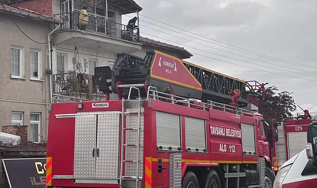 Tavşanlı'da baca yangını eve sıçramadan söndürüldü