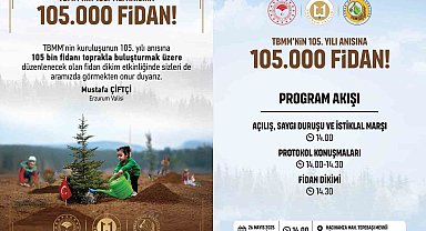 TBMM'nin 105.yılı anısına Erzurum'da 105 bin fidan toprakla buluşacak