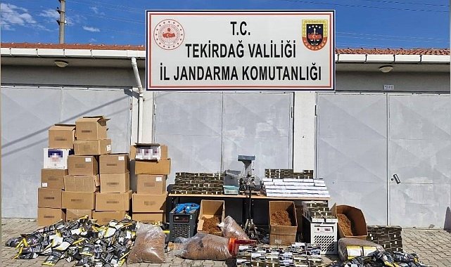 Tekirdağ'da 240 bin makaron ve 220 kilo tütün ele geçirildi
