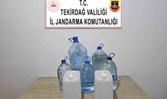 Tekirdağ'da jandarmadan kaçak içki ve ruhsatsız silah operasyonu