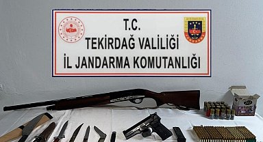 Tekirdağ'da jandarmadan uyuşturucu ve silah operasyonları