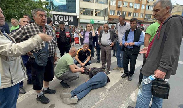Tekirdağ'da motosiklet yaya geçidinde yayaya çarptı
