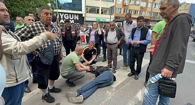 Tekirdağ'da motosiklet yaya geçidinde yayaya çarptı