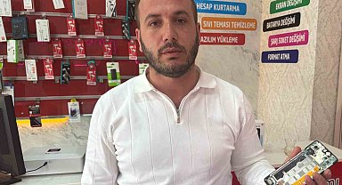 Telefon bataryası tamir sırasında alev alarak patladı