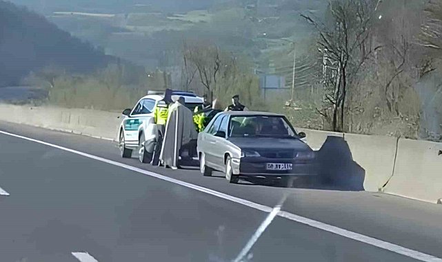 TEM'de kilometrelerce mesafe ters şeritten gitti: 9 bin TL ceza yedi