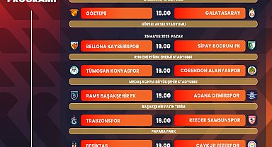 Trendyol Süper Lig'de 37. haftanın programı açıklandı