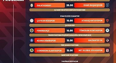 Trendyol Süper Lig'de son haftanın programı açıklandı