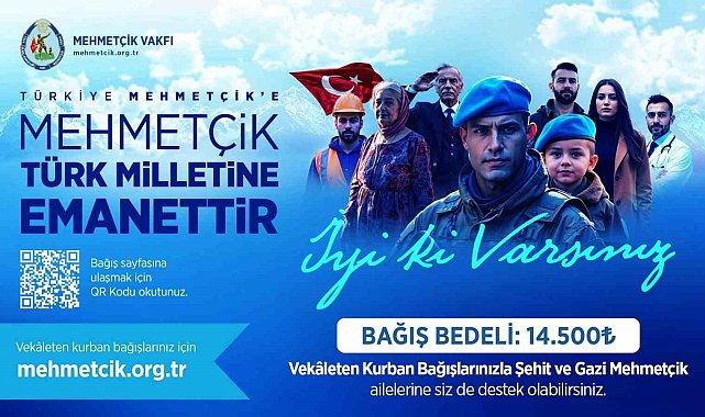 TSK Mehmetçik Vakfı, vekâleten kurban bağışı kabulüne başladı