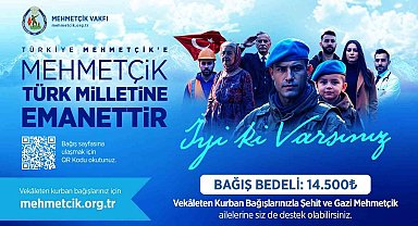 TSK Mehmetçik Vakfı, vekâleten kurban bağışı kabulüne başladı