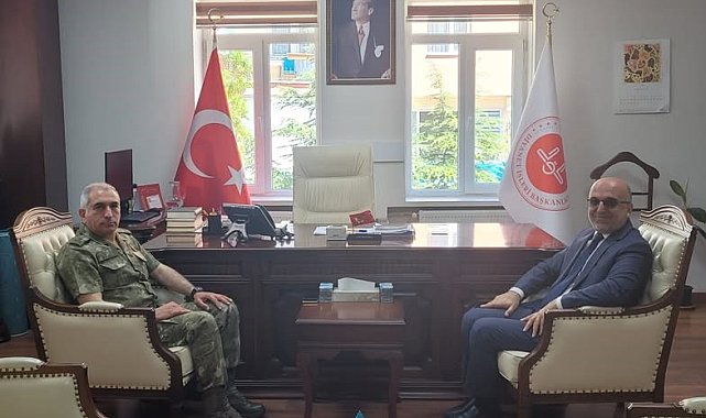 Tuğgeneral Fatih Dağlı'dan İl Müftüsü Lütfü İmamoğlu'na nezaket ziyareti
