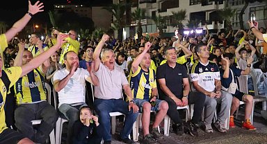 Turgutlu'da Fenerbahçe Beko'nun tarihi zaferi dev ekranda izlendi