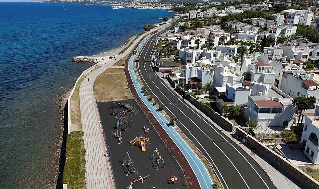 Turgutreis yolu yenilendi