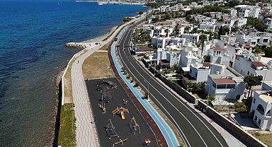 Turgutreis yolu yenilendi
