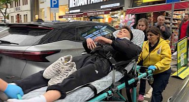 Yağmur nedeniyle kayganlaşan yolda motosiklet kaza yaptı: 1 yaralı