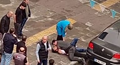 Yakalanınca çalışanın parmağını ısıran hırsız yere yatırılarak etkisiz hale getirildi