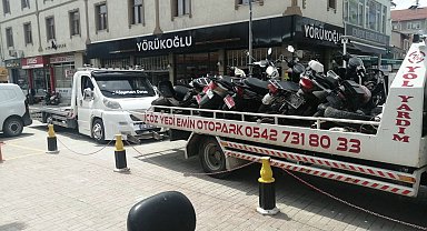 Yalvaç'ta tescil plakası bulunmayan 55 motosiklet trafikten men edildi