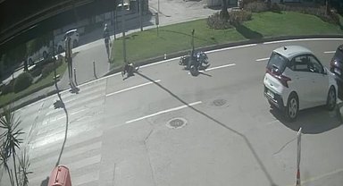 Yaya geçidinde dehşet anları...