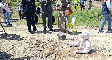 Yeni doğan bebekler hatıra ormanına ilk fidanlar dikildi