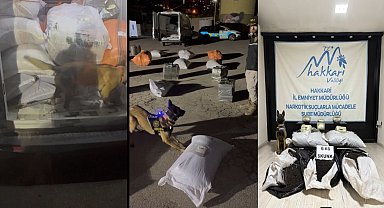 Yüksekova'da kargo aracında 6 kilo skunk ele geçirildi