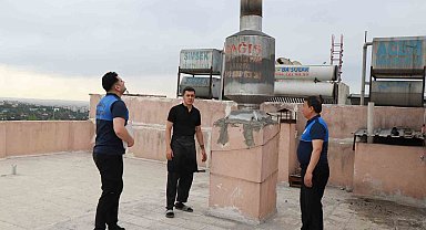 Zabıtadan pide fırınlarına baca denetimi