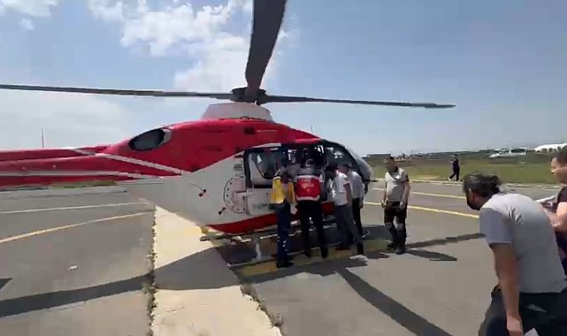 17 yaşındaki hasta helikopter ambulansla Ağrı'ya sevk edildi