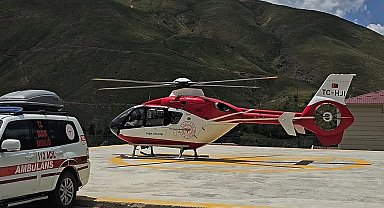 54 yaşındaki hasta için helikopter ambulans havalandı