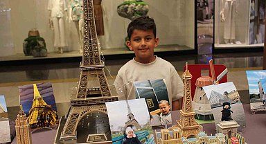 7 yaşındaki küçük sanatçı, gezdiği yerlerin maketlerini yaptı