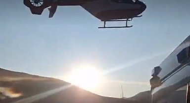 79 yaşındaki hasta için helikopter ambulans havalandı