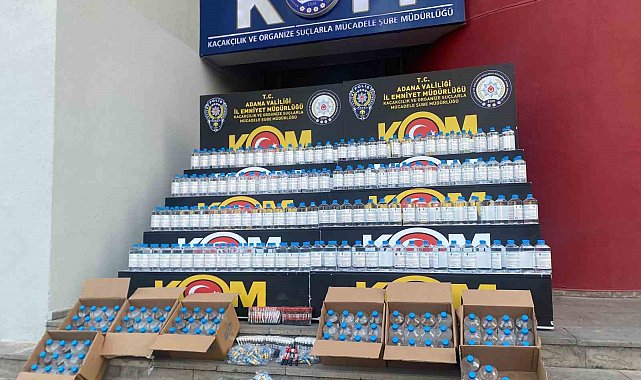 Adana'da 400 litre sahte içki ele geçirildi