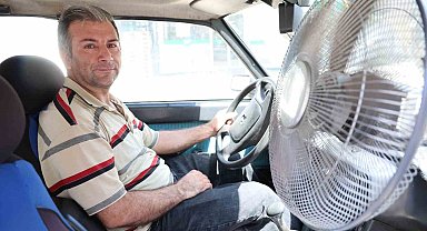 Adanalı sürücünün sıcaklığa karşı ilginç çözümü: 87 model araca vantilatör taktı
