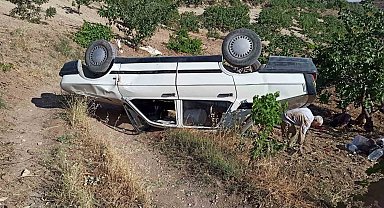 Adıyaman'da otomobil takla attı: 1 yaralı