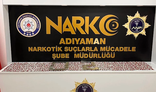 Adıyaman'da 3.332 sentetik hapla yakalanan şahıs tutuklandı