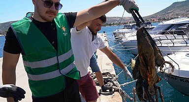 AK Parti İzmir'den Dünya Çevre Günü'nde denizde dip tarama temizliği